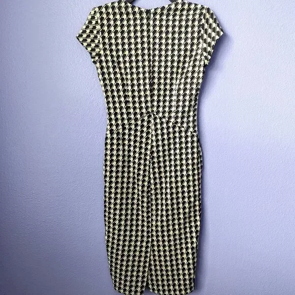 Women's Zara Basics Dress Pencil Skirt Small Houndstooth Dark Academia Punk Goth - Picture 2 of 9